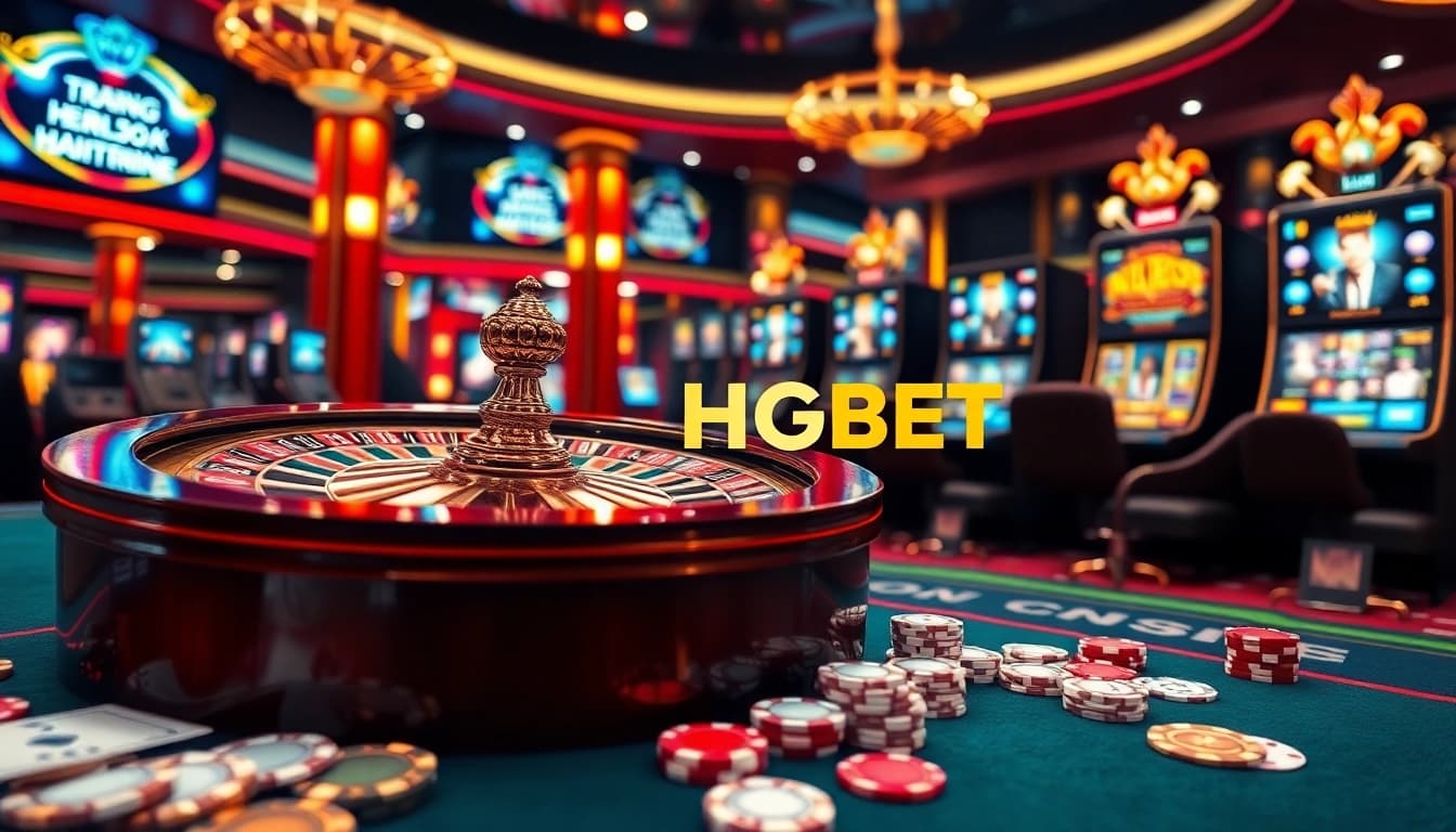 Experience the excitement of gambling at TRANG CHỦ HBBET with vibrant casino visuals.