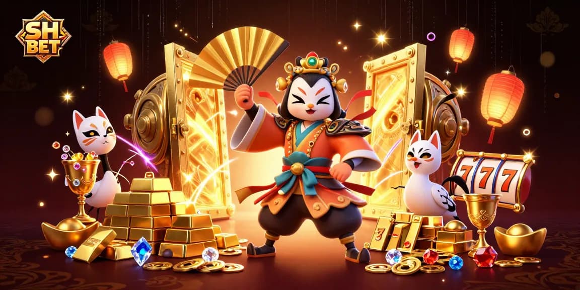 Experience the excitement of SH BET with unique slot games and lavish treasures surrounding dynamic characters.