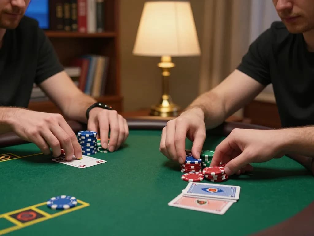 Experience strategic betting in a home poker game with five88 top players engaged and focused.