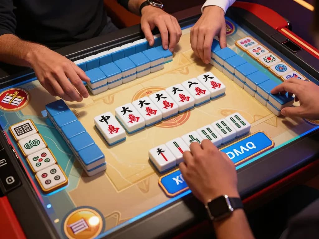 Engaging online slot mahjong game with vibrant reels and player interaction.