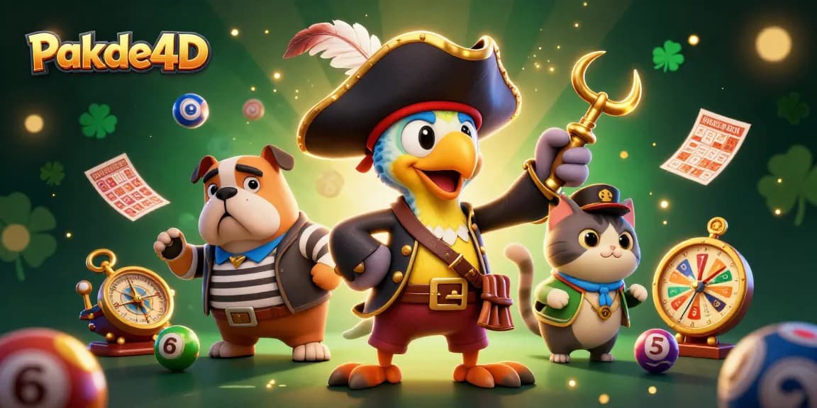 Engage in the thrilling world of Pakde4D lottery with vibrant characters and dynamic game elements.