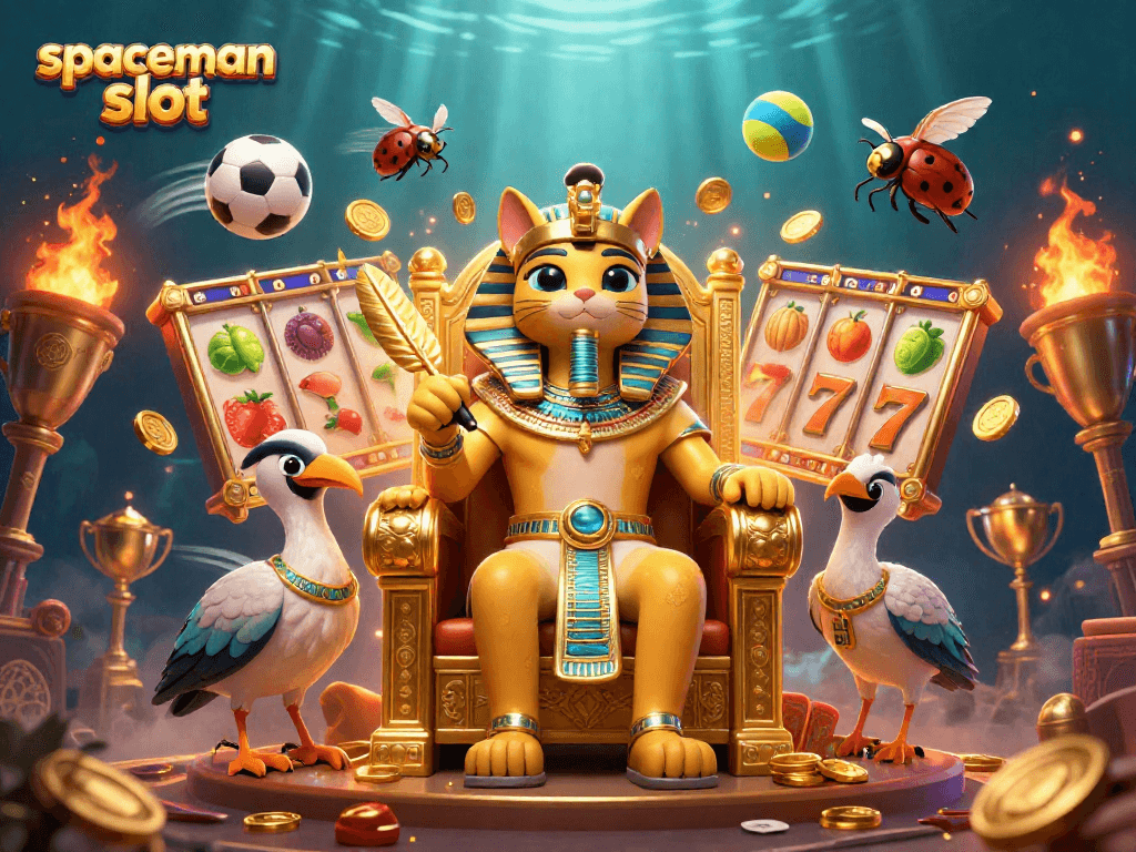 Experience the excitement of the spaceman slot with dazzling symbols and dynamic gameplay in a vibrant casino scene.