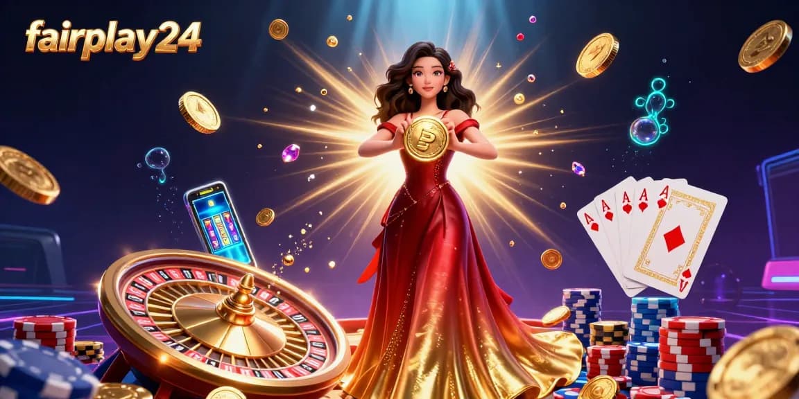 Engage with fairplay24 for thrilling online betting, featuring vibrant casino elements and dynamic visuals.