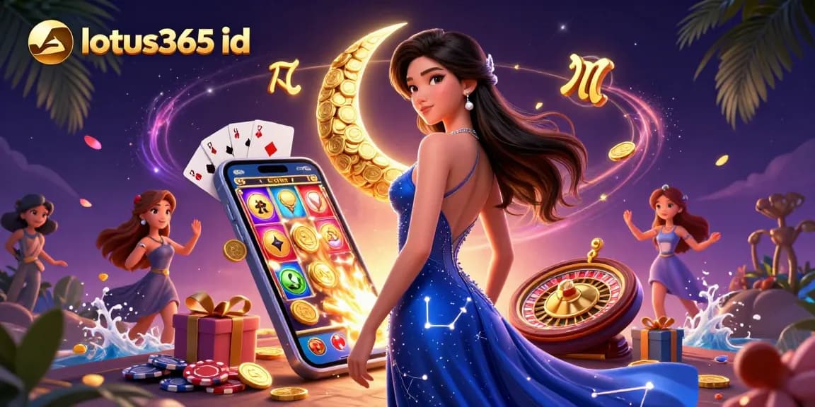 Experience the excitement of lotus365 id with captivating gaming elements and an elegant Asian woman in a stunning illustration.