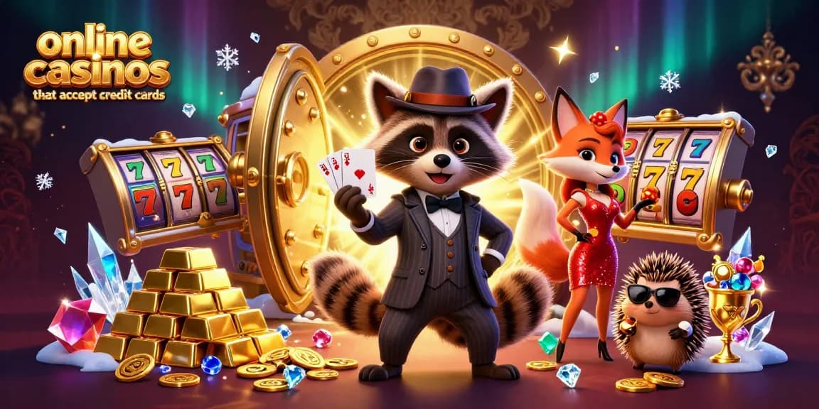 Experience the thrill at online casinos that accept credit cards with vibrant characters and exciting gaming elements.