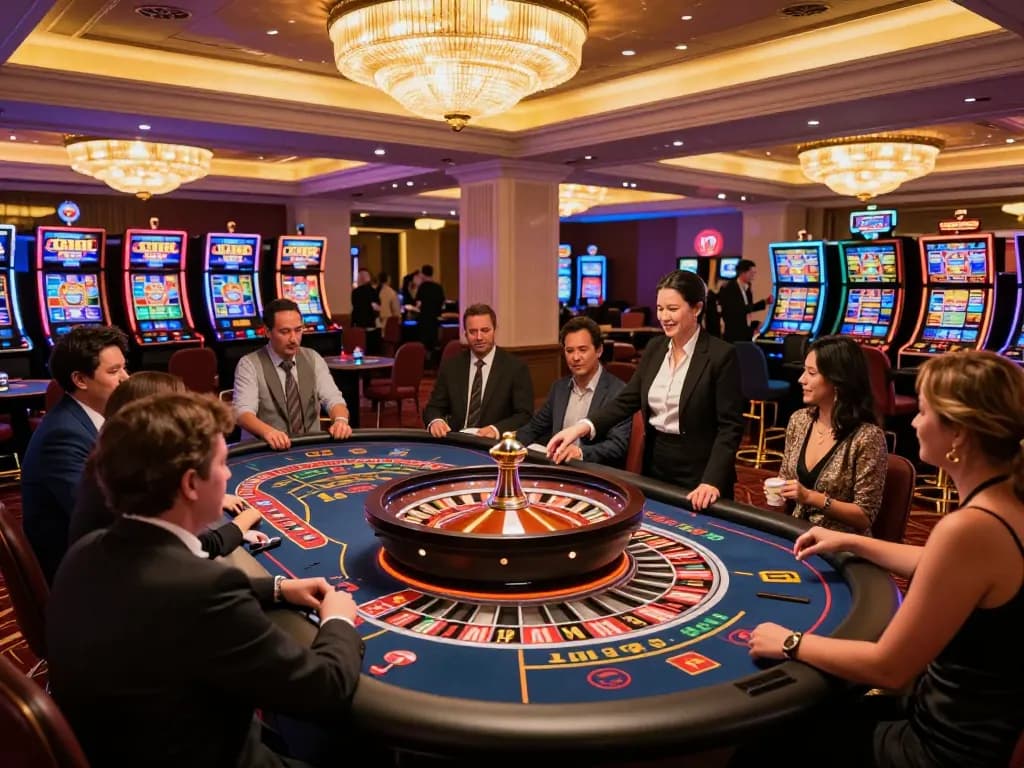 Experience thrilling roulette gameplay at CM88 casino with players engaged and excitement in the air