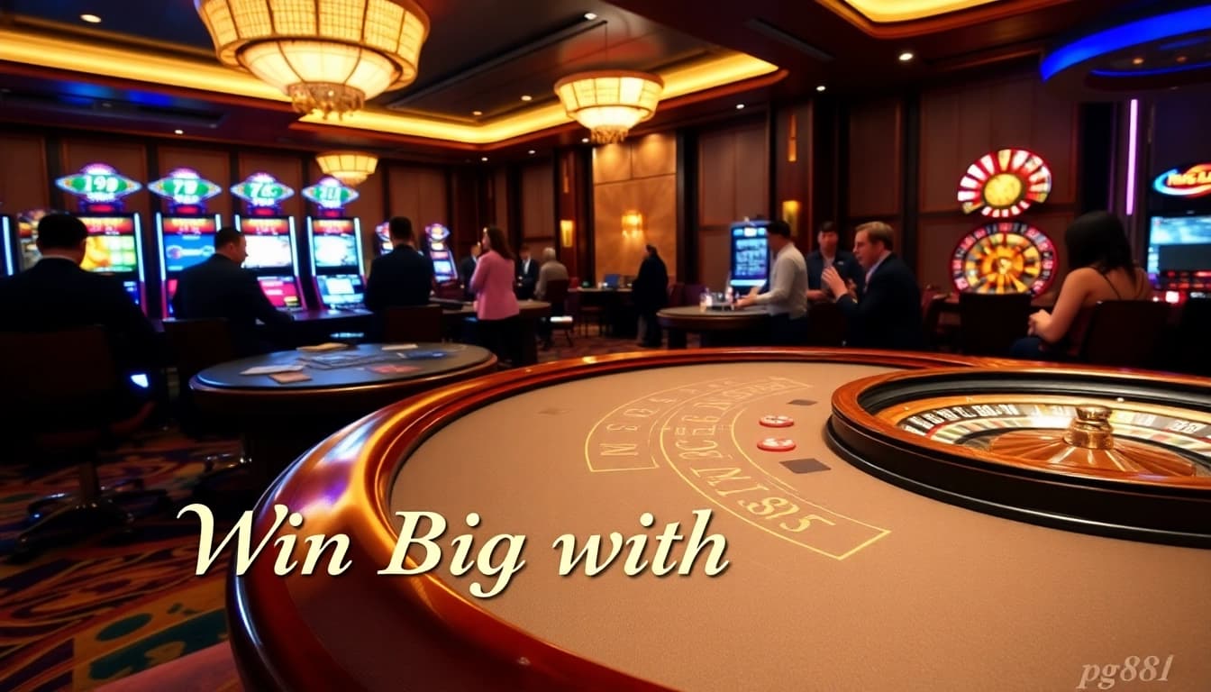 Players enjoying blackjack at a luxurious casino, highlighting pg88 and the thrill of the game.
