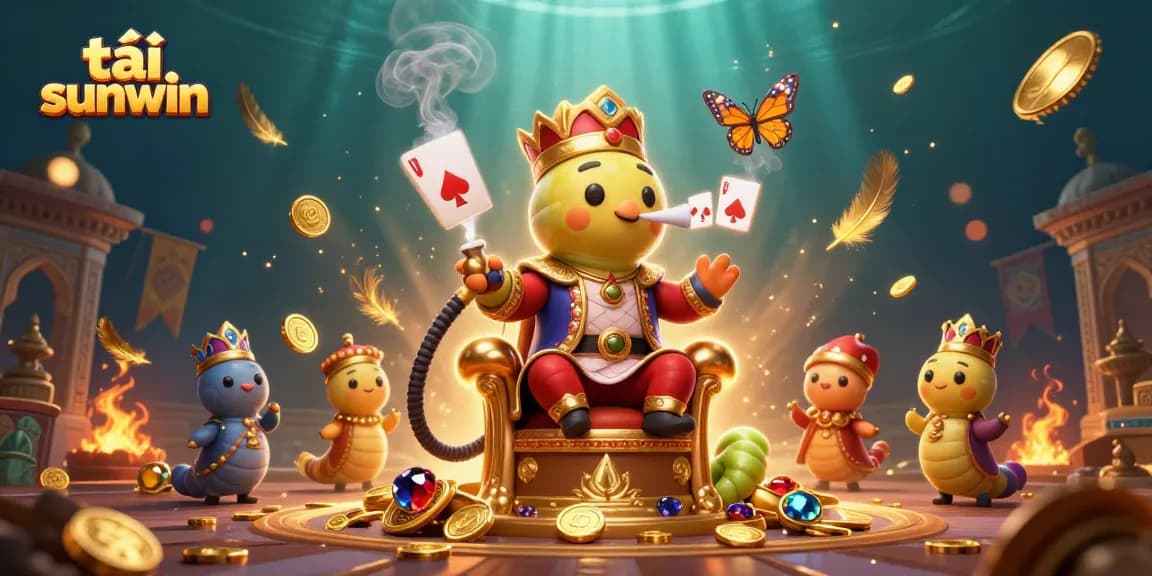 Engage with tải sunwin in an immersive gaming experience featuring colorful casino elements and vibrant characters.