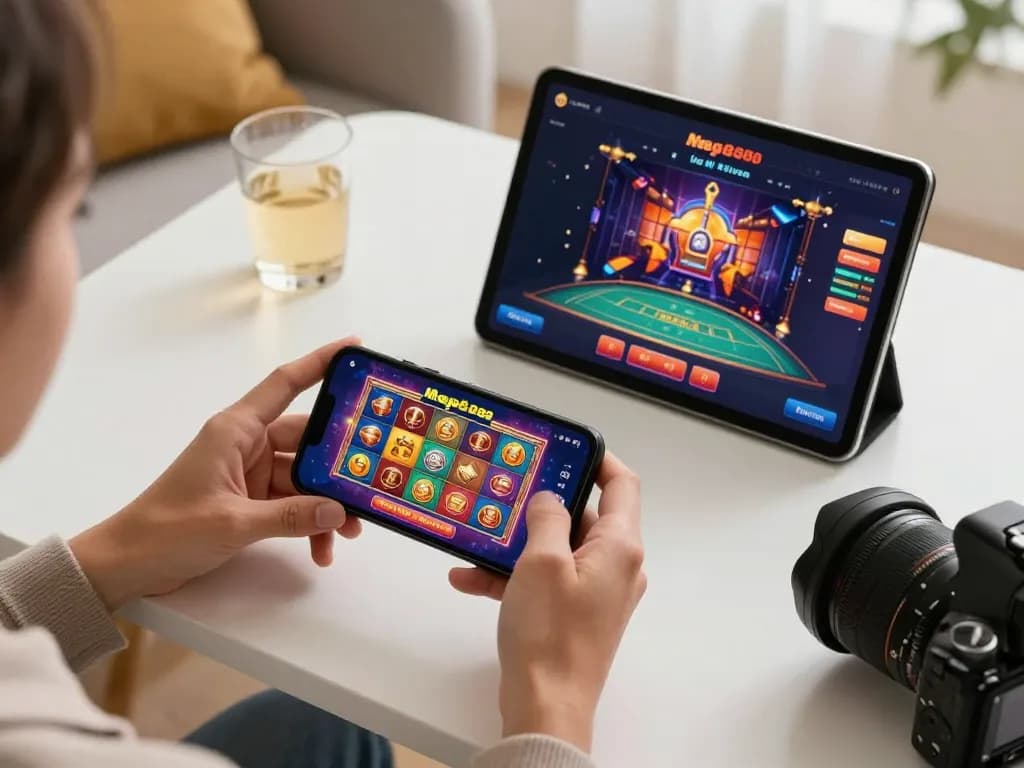 Engaging gameplay on mega888 apk mobile app showcasing vibrant slot game for strategic gambling.