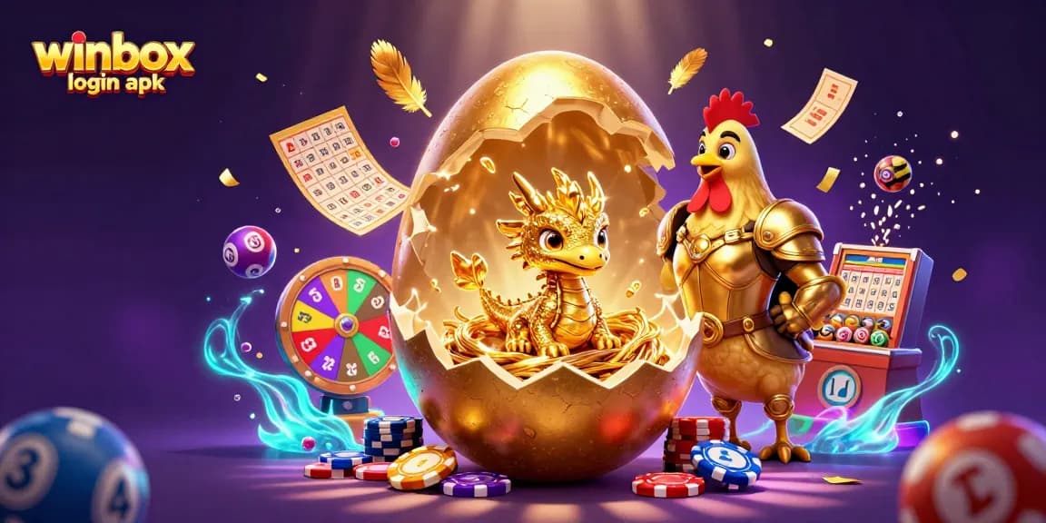 Engage with winbox login apk for casino fun, featuring a golden dragon on poker chips.