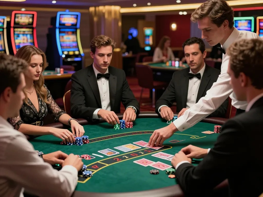 Experience thrilling gameplay at Canada online casinos with engaged players and dynamic blackjack action