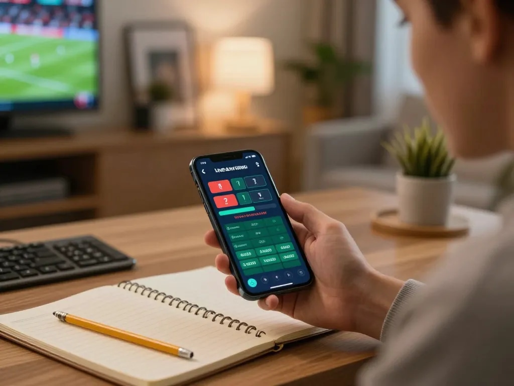 Betting on sports using the sun win app on a smartphone with real-time updates and strategies.