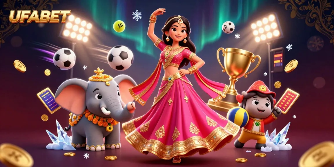 Experience the thrill of UFABET with dynamic sports betting action and vibrant casino visuals.
