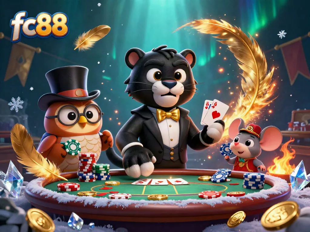 Experience thrilling poker action with fc88, where luck and strategy converge amidst dynamic casino elements.
