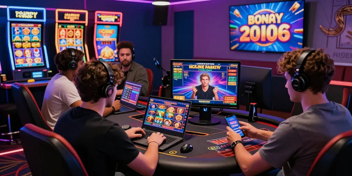 Players engaging with new online casinos in the UK at a vibrant gaming setup, showcasing exciting games and promotions.
