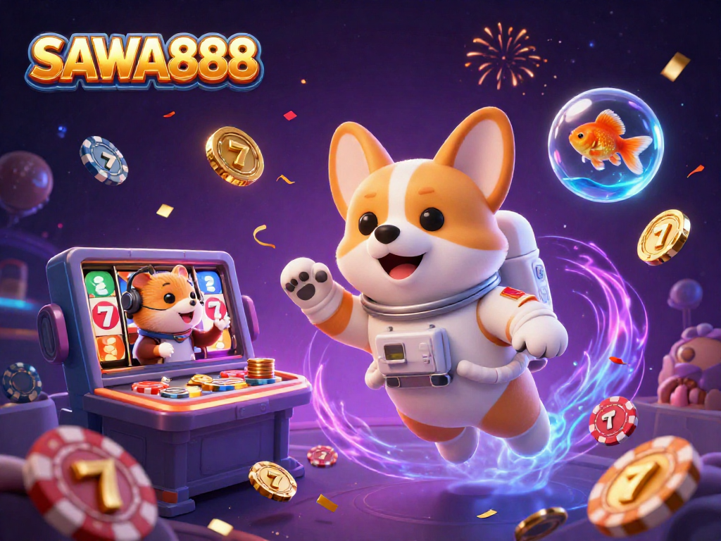 Experience thrilling gameplay with SAWA888 showcasing a vibrant casino scene filled with essential gaming elements.