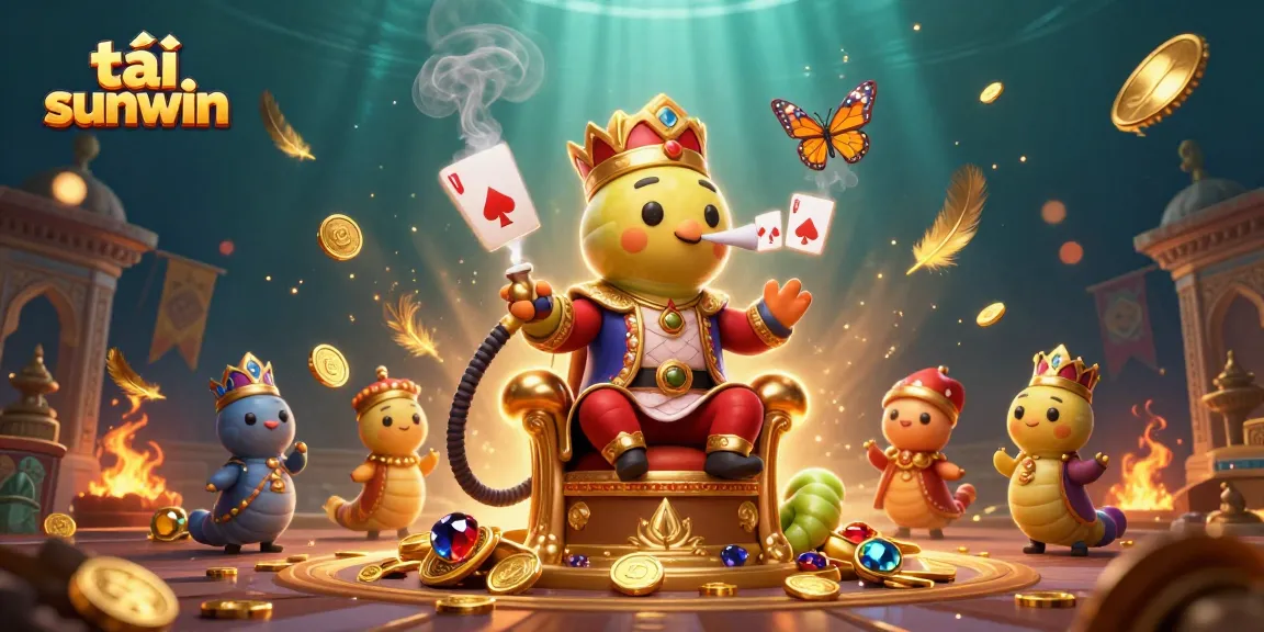 Engage with tải sunwin in an immersive gaming experience featuring colorful casino elements and vibrant characters.