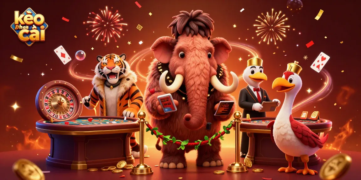 Play and win at kèo nhà cái with a rich casino illustration featuring vibrant characters and a dynamic atmosphere.