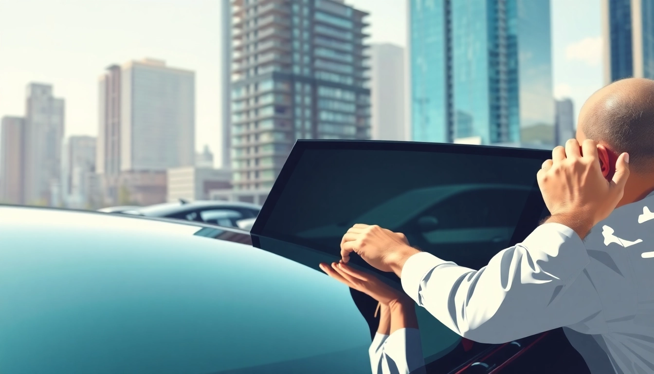 Transform your vehicle's appearance with expert window tint near me services, showcasing professional installation.