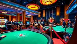Experience the thrill of winning at HAY.WIN with poker tables and vibrant slot machines.
