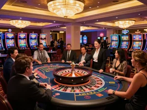 Experience thrilling roulette gameplay at CM88 casino with players engaged and excitement in the air