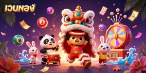 Engage in เว็บตรง gaming excitement with a vibrant 3D casino scene showcasing colorful elements.