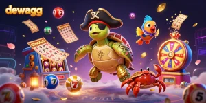 Dewagg offers thrilling jackpots and slot excitement with vibrant gaming imagery.